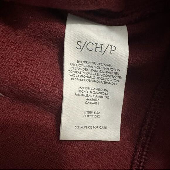 CABI Women's Burgundy Training Jacket, French Knit, Burgundy, Full Zip, Small - Picture 11 of 16